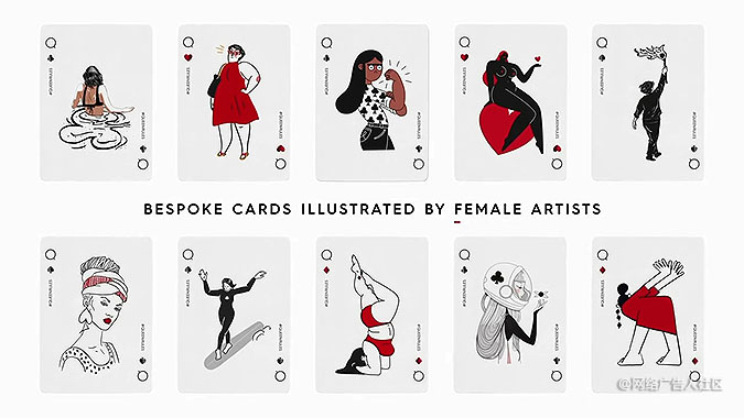 英国公益组织三八妇女节创意 扑克牌