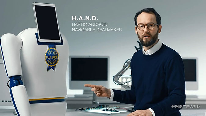 美国二手车网站KBB恶搞营销 HAND机器人